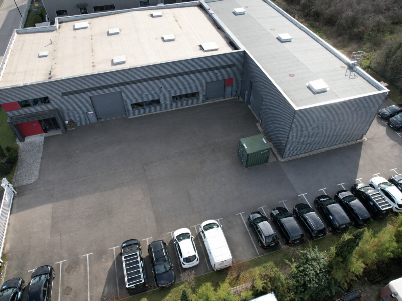 Atelier Tecnyx Vourles site industriel vue aérienne